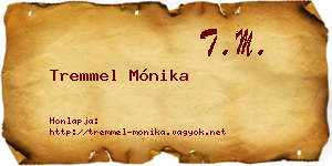Tremmel Mónika névjegykártya